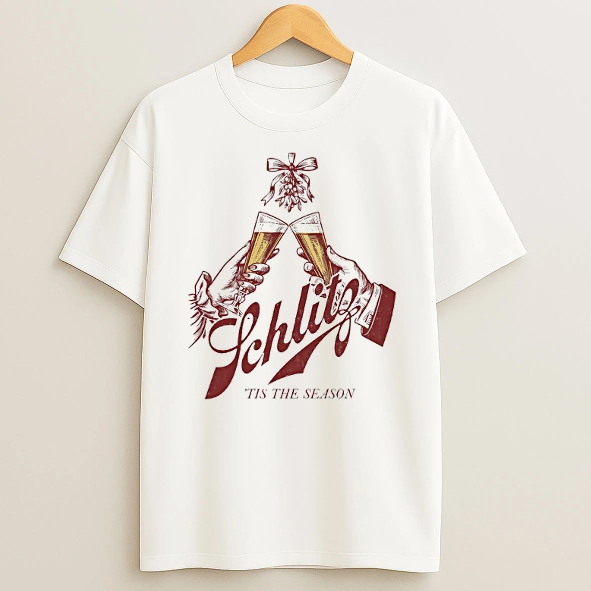 Schlitz Vintage Holiday Cheer Christmas Tshirt Hoodie