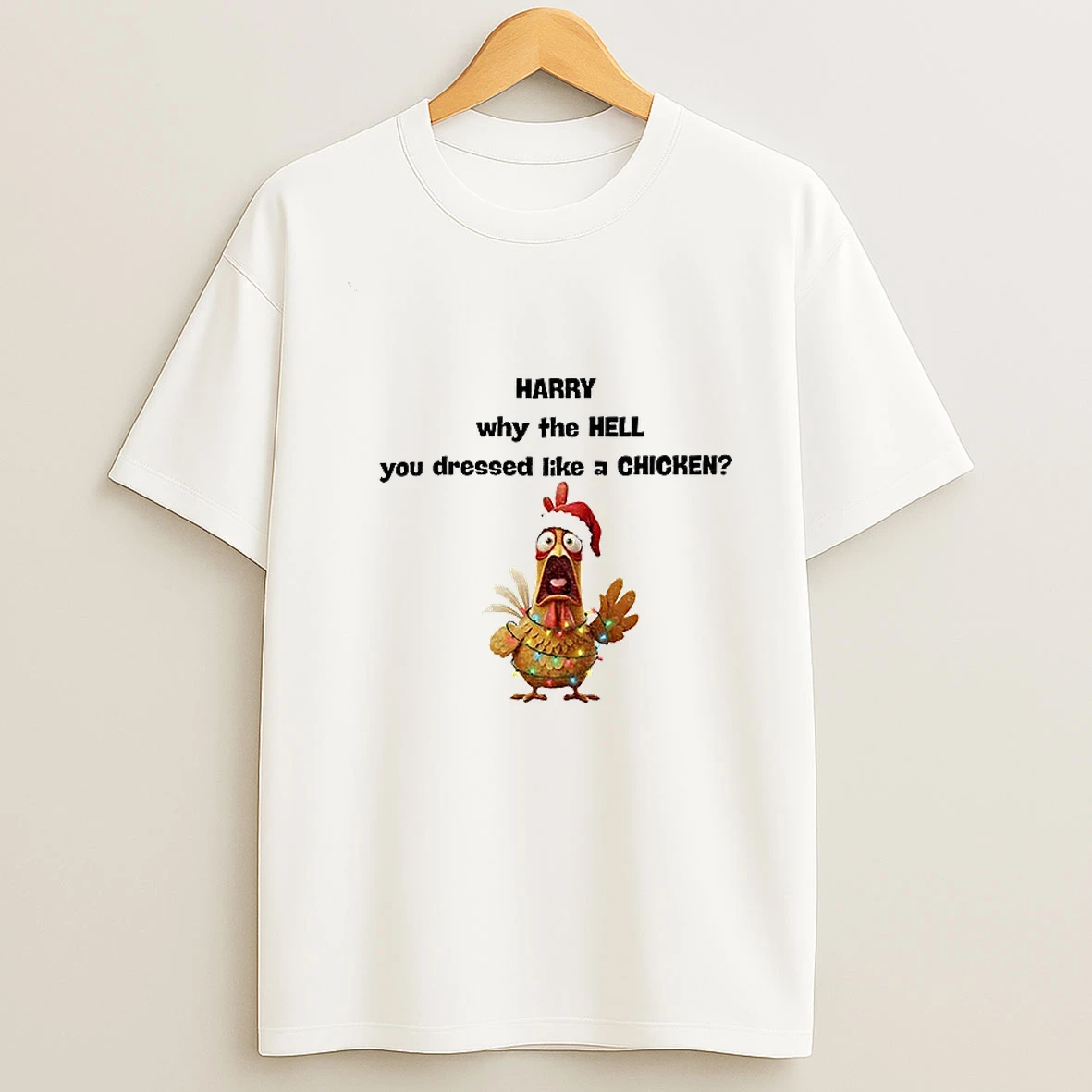 Screaming Rooster Santa F Caw F Harry Why The Hell You Dressed Like A Chicken Christmas Tshirt Hoodie