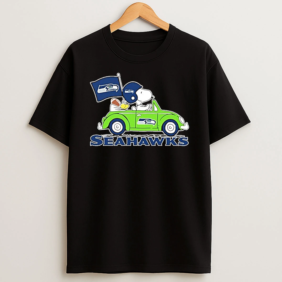 Seattle Seahawks Football X Snoopy Drive Car Tshirt Hoodie