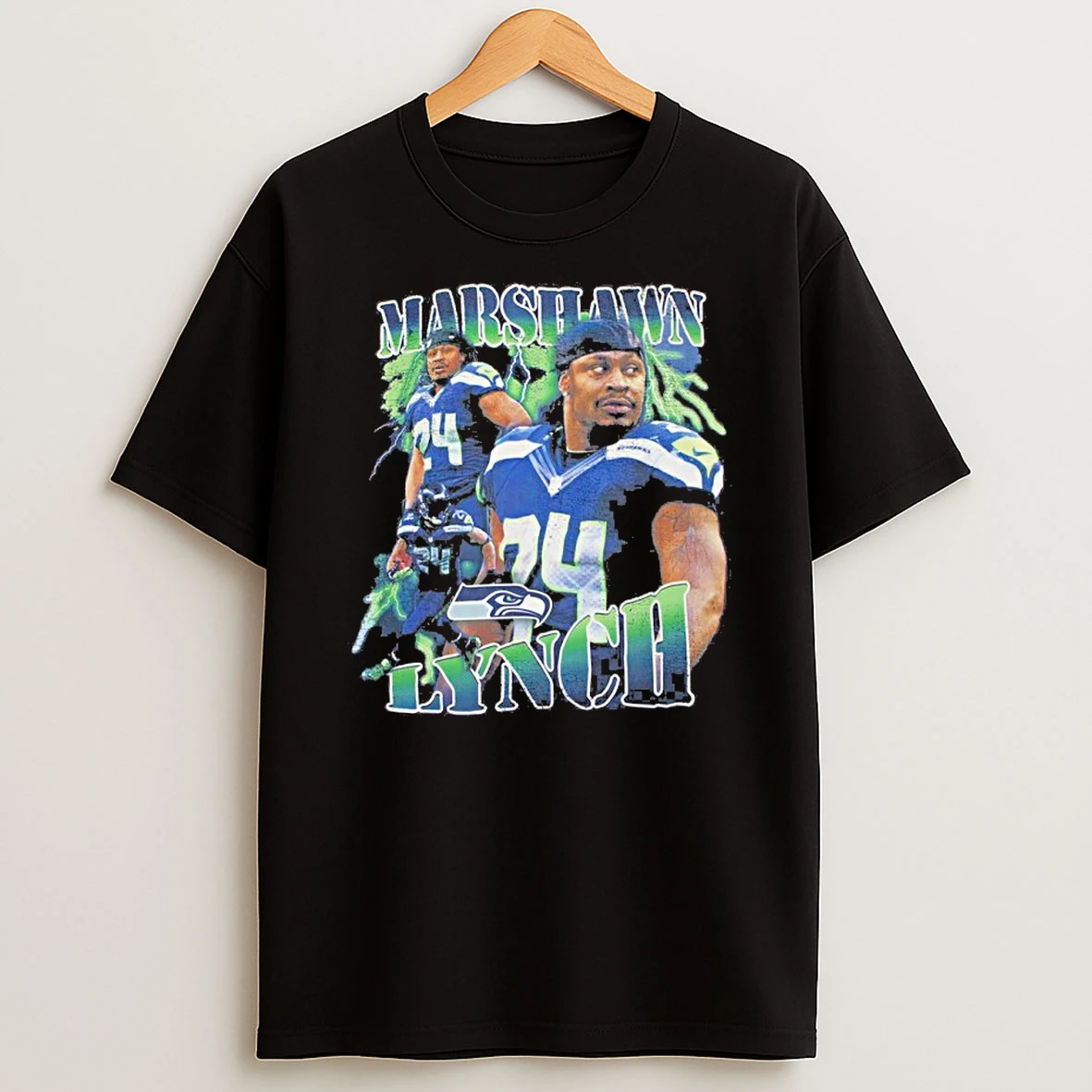 Seattle Seahawks Marshawn Lynch Legends Vintage Tshirt Hoodie