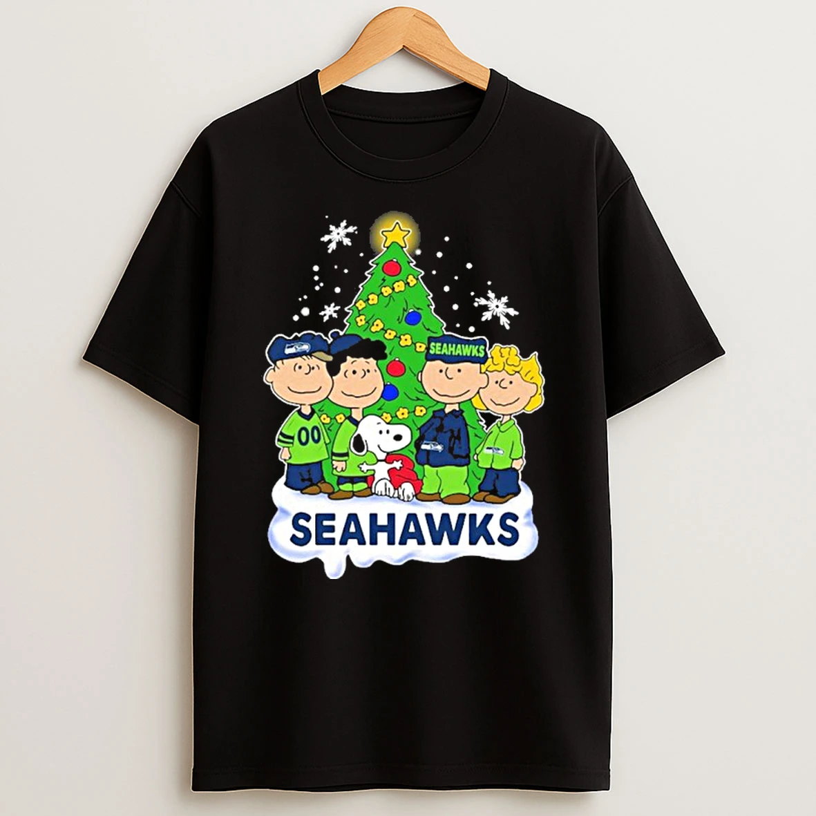 Seattle Seahawks X The Peanuts Christmas 2025 Tshirt Hoodie