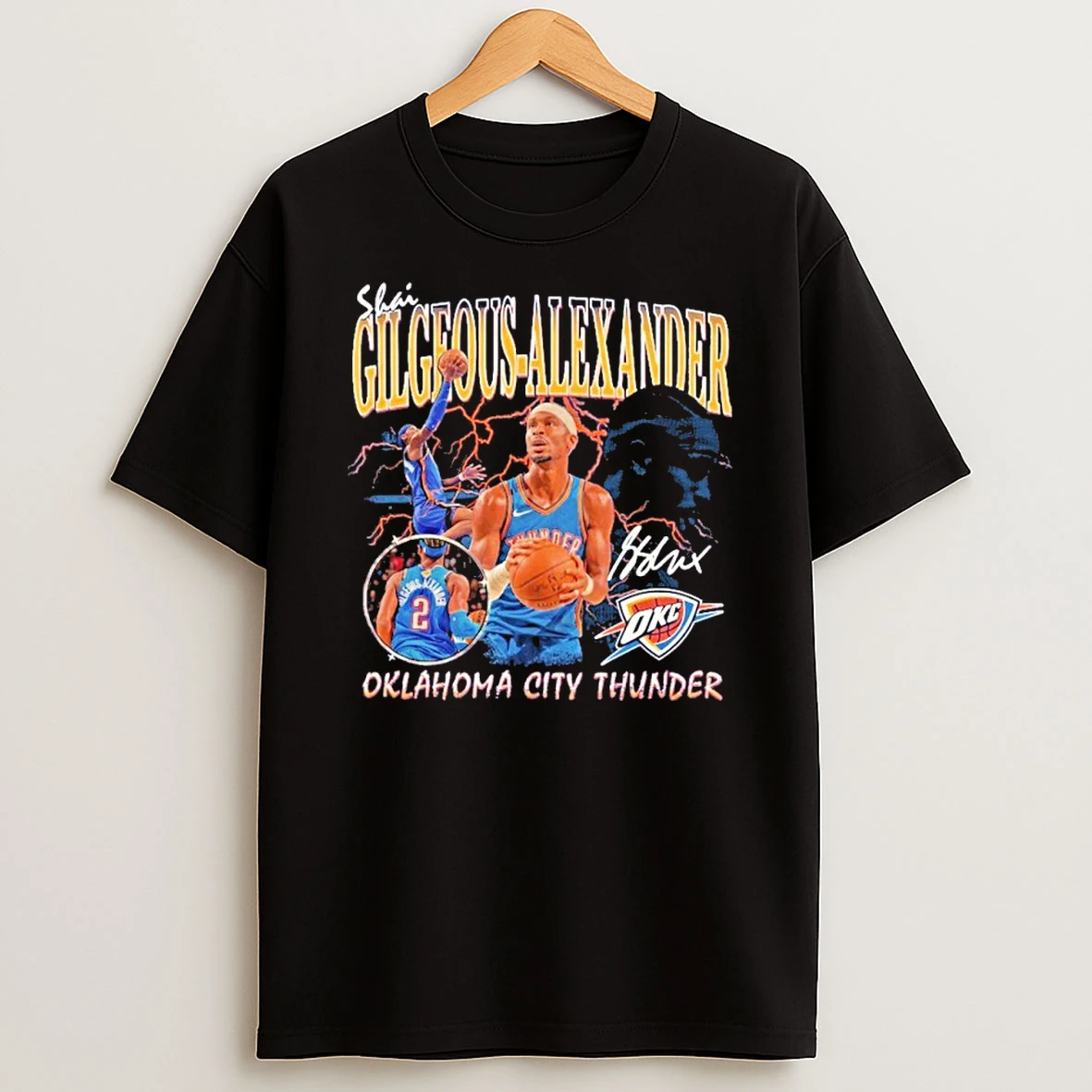 Shai Gilgeous Alexander Oklahoma City Thunder Player Collage Tshirt Hoodie