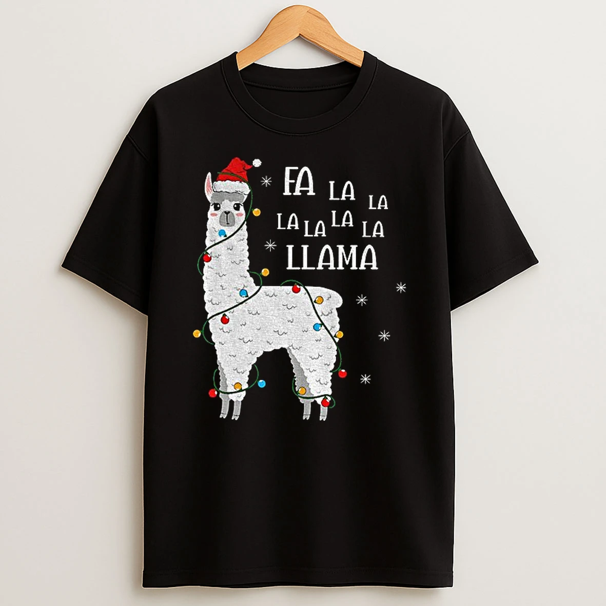 Sheep Santa Hat Deck The Halls Fa La La La La La Llama Merry Christmas Tshirt Hoodie