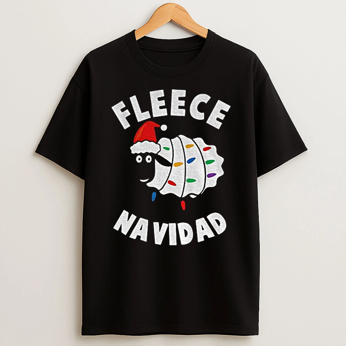 Sheep Xmas Santa Fleece Navidad Merry Christmas Tshirt Hoodie