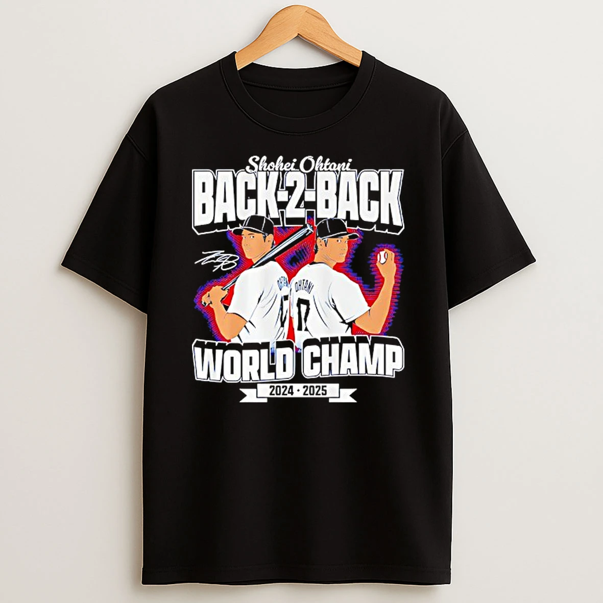 Shohei Ohtani Los Angeles Dodgers Back To Back World Champs 2024 2025 Tshirt Hoodie