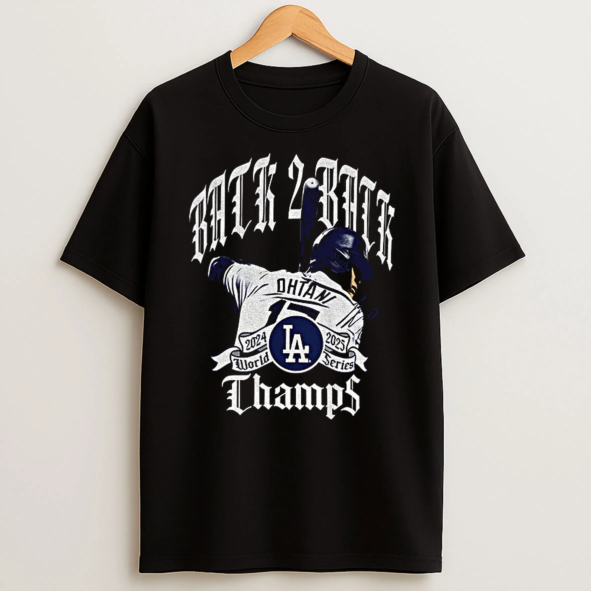 Shohei Ohtani Los Angeles Dodgers New Era Back To Back World Series Champions Tshirt Hoodie