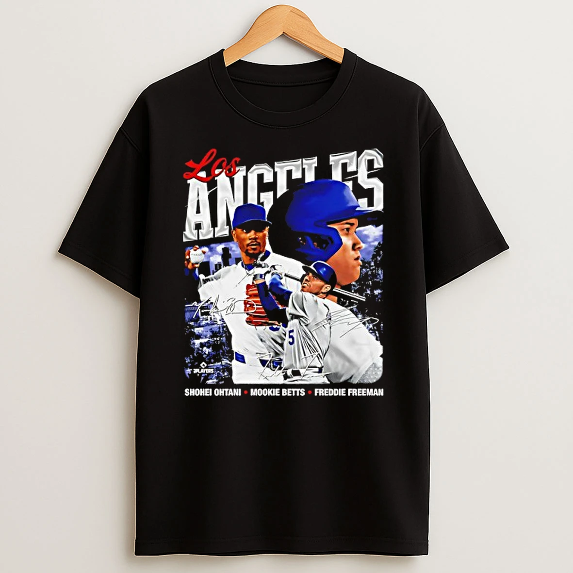 Shohei Ohtani Mookie Betts And Freddie Freeman Los Angeles Dodgers Trio Signature Tshirt Hoodie