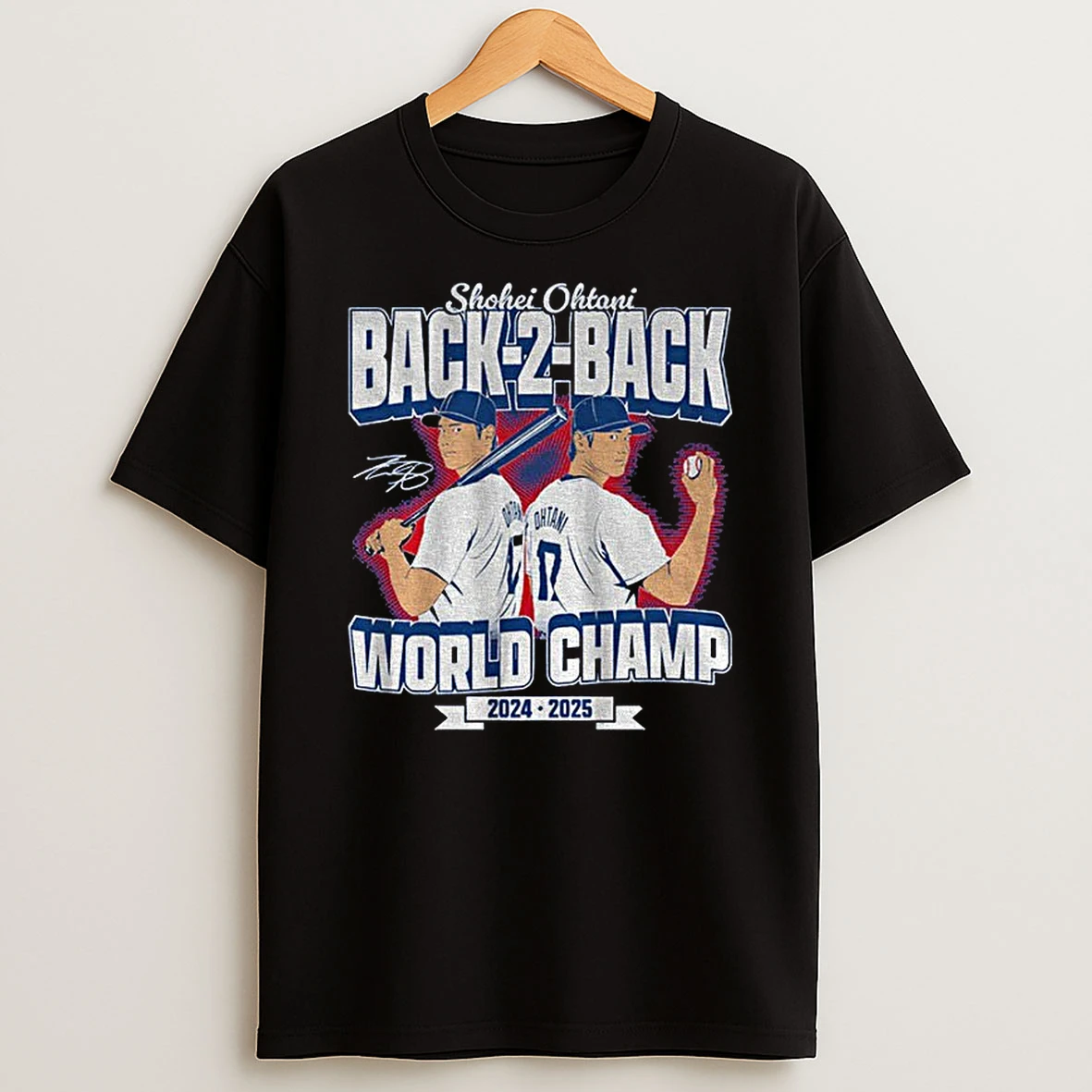 Shohei Ohtani Signature Back To Back World Champs 2024 2025 Tshirt Hoodie