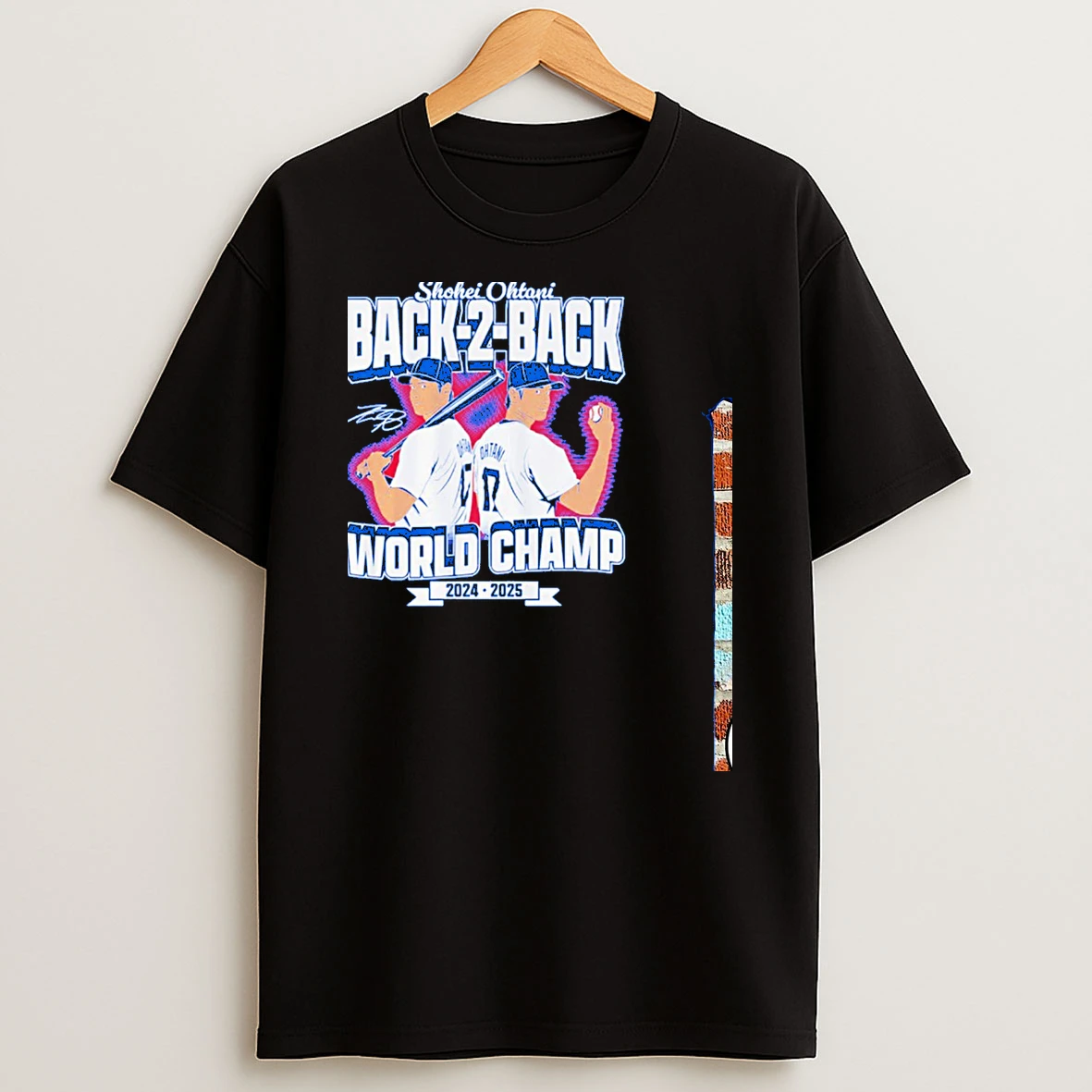 Shohei Ohtani Signature Back To Back World Champs 2024 2025 Blue Tshirt Hoodie