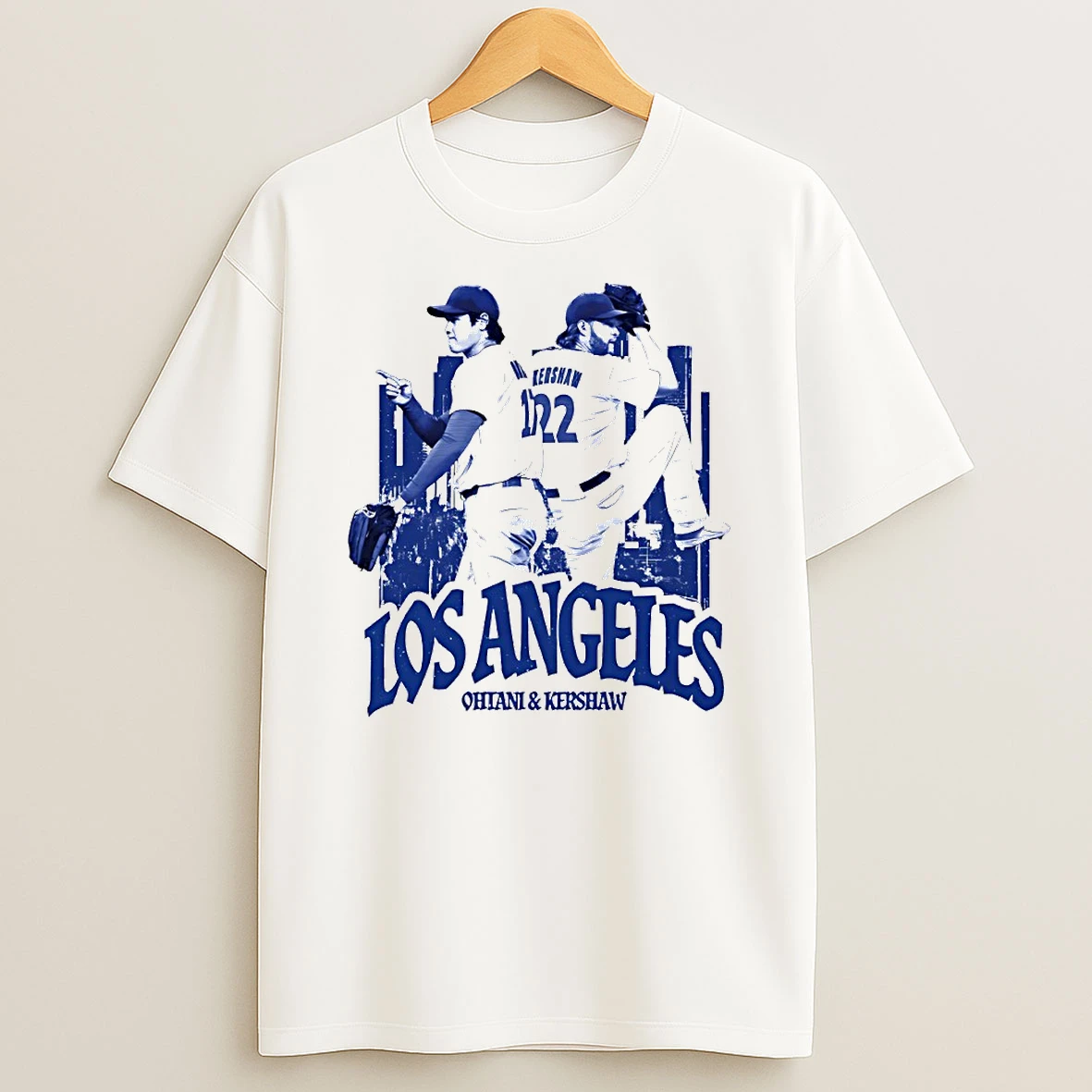 Shohei Ohtani And Clayton Kershaw Los Angeles Dodgers Duo Graphic Circle Tshirt Hoodie