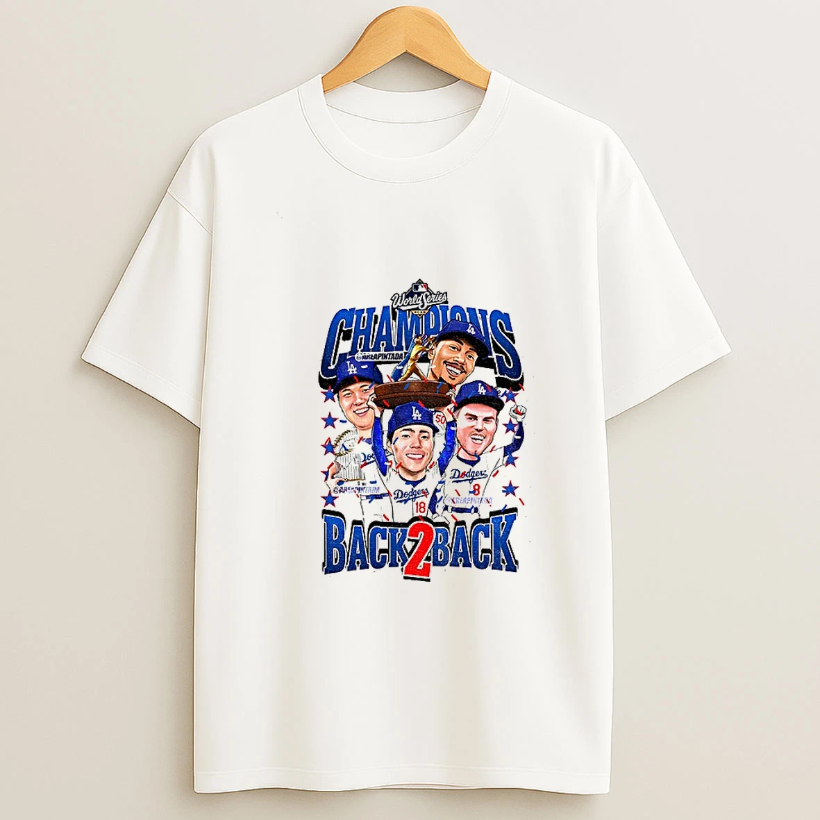 Shohei Ohtani Big Four Los Angeles Dodgers World Series Champions Back To Back Cartoon 2025 Tshirt Hoodie