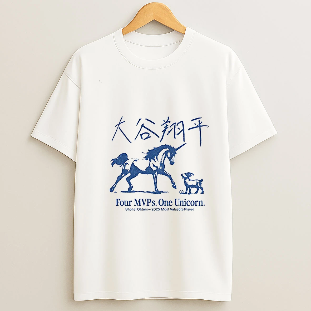 Shohei Ohtani Four Mvps One Unicorn 2025 Most Valuable Player Japan Tshirt Hoodie