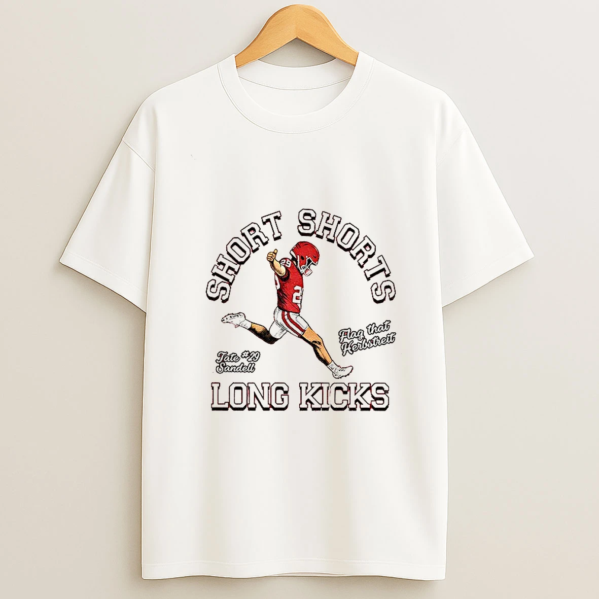 Short Shorts Tate 29 Sandell Flag That Herbstreit Long Kicks Football Tshirt Hoodie