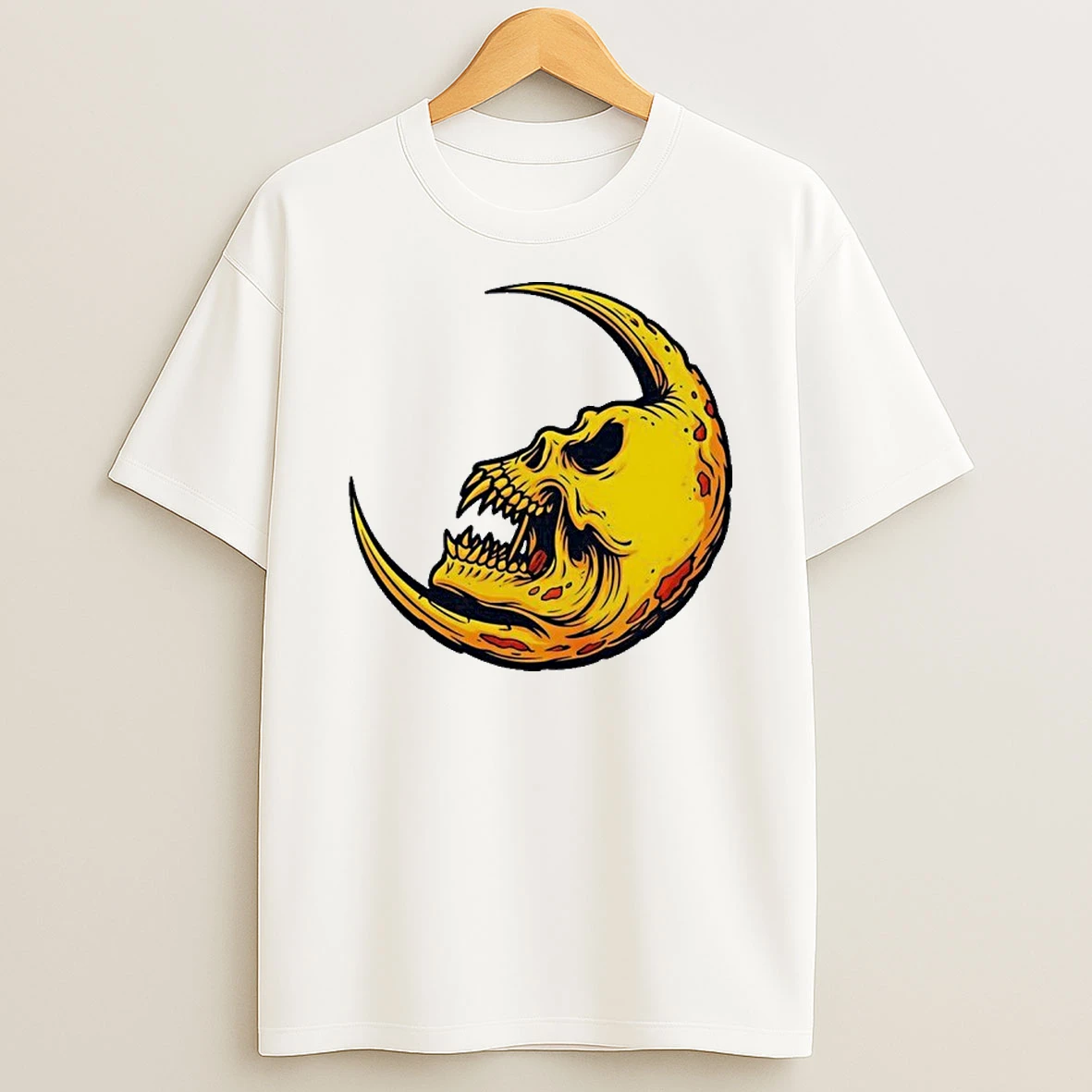 Sickle Moon Skull Tshirt Hoodie
