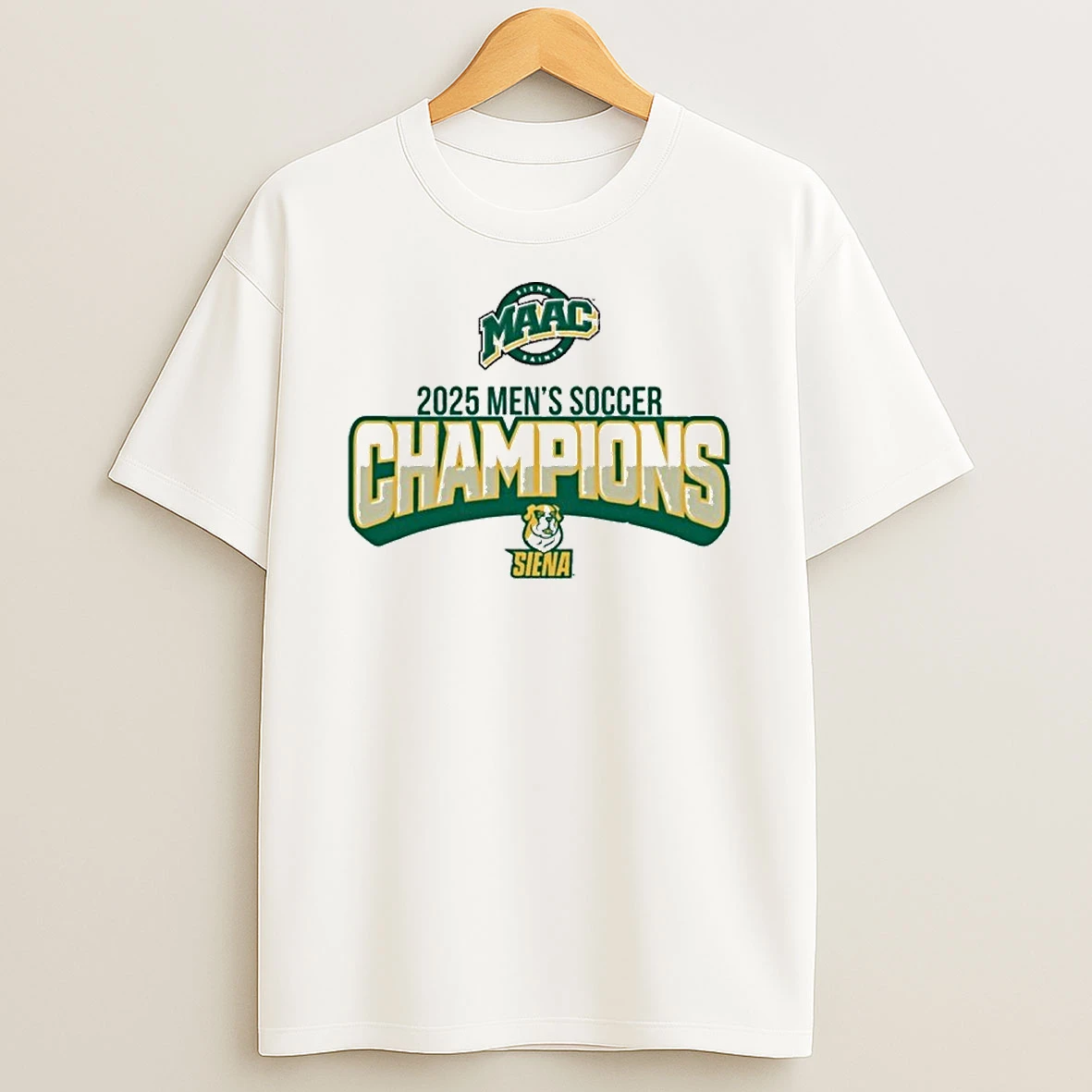 Siena Mens Soccer 2025 Maac Tournament Champions Tshirt Hoodie