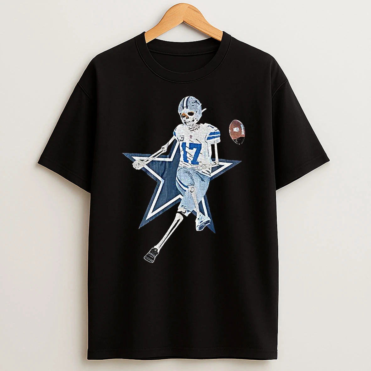 Skeleton 17 Brandon Aubrey Dallas Cowboys Nfl Football 2025 Vintage Tshirt Hoodie