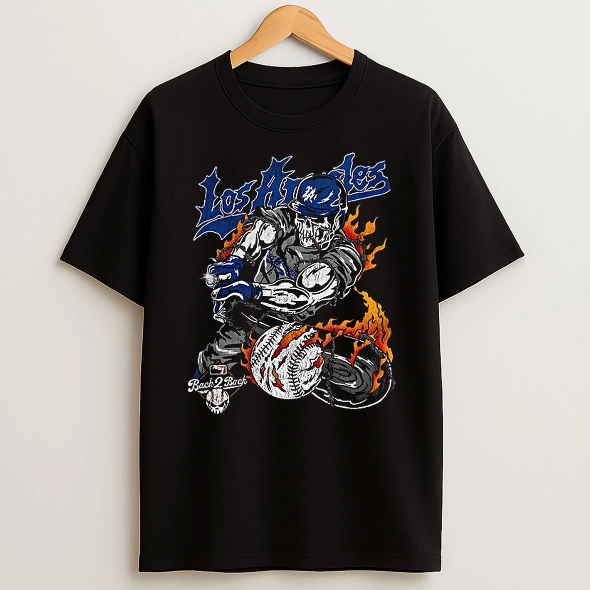 Skeleton Baseball Player Back 2 Back World Champions Series Los Angeles Dodgers Mlb 2025 Tshirt Hoodie