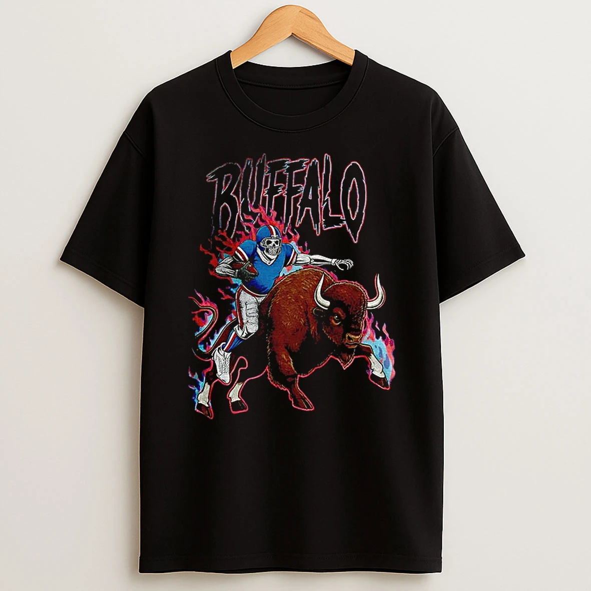 Skeleton Driving Buffalo Buffalo Bills Nfl Football 90s Game Day Tshirt Hoodie