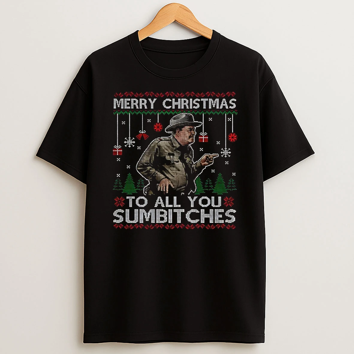 Smokey And The Bandit Merry Christmas Too All You Sumbitches Christmas Tshirt Hoodie