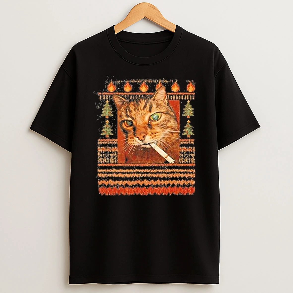 Smoking Cat Meme Christmas Tshirt Hoodie