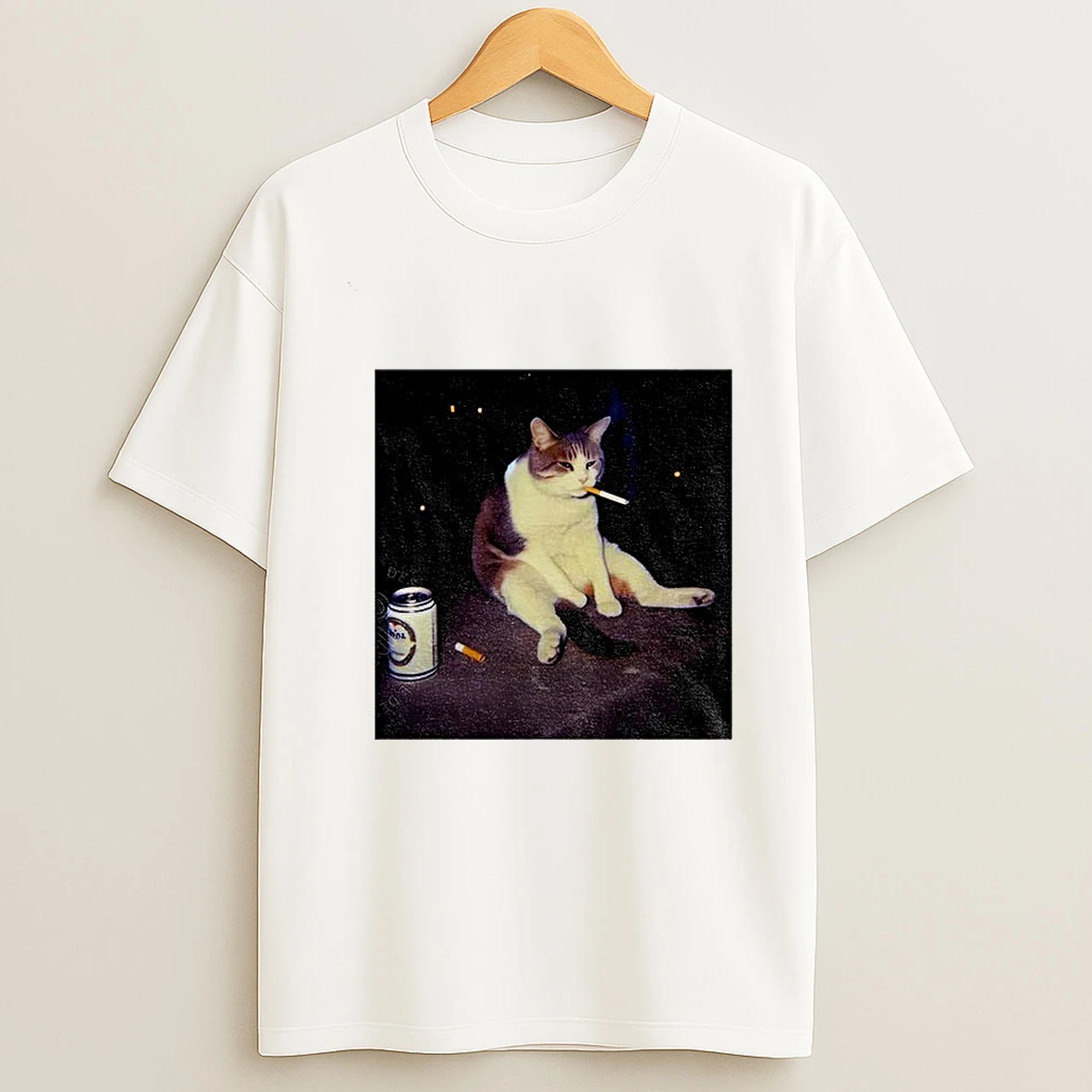 Smoking Cat Meme Cigarette Vintage Tshirt Hoodie