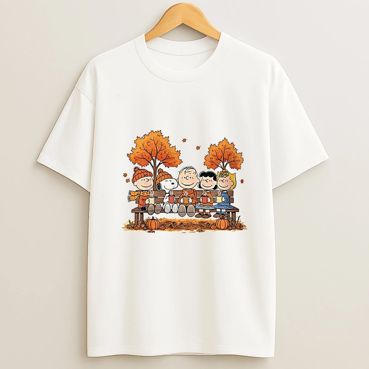 Snoopy Character And Friend Thanksgiving And Happy Fall Tshirt Hoodie