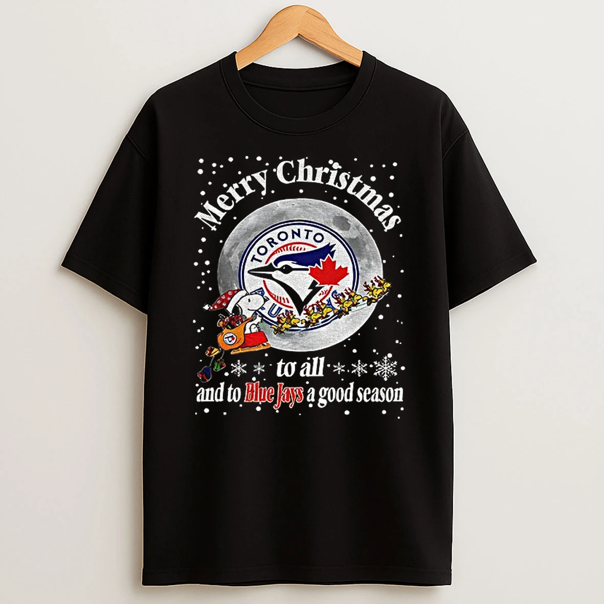 Snoopy Toronto Blue Jays Merry Christmas To All And To Blue Jays A Good Season Mlb Baseball Tshirt Hoodie