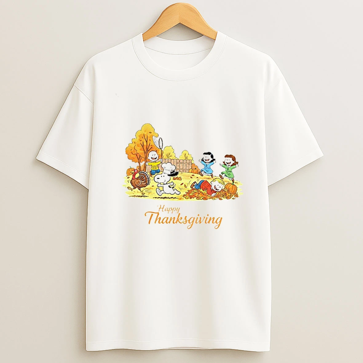 Snoopy And Charlie Brown Turkey Thanksgiving Kids And Chef Dog Tshirt Hoodie