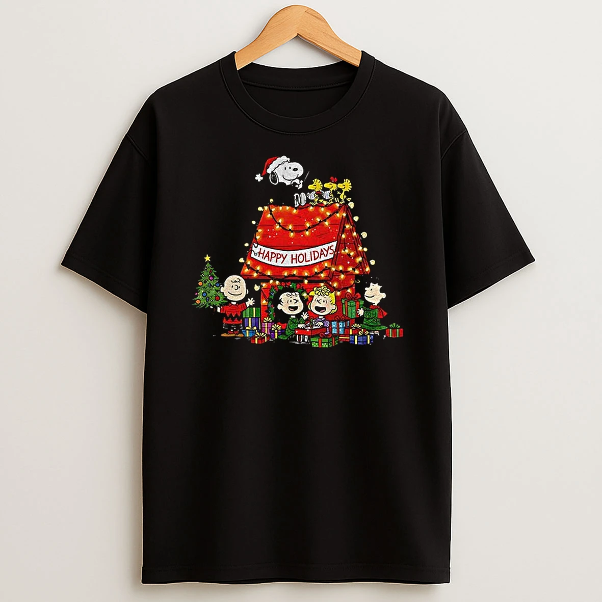 Snoopy And Peanuts Friends Christmas Tree Winter Merry Christmas Tshirt Hoodie