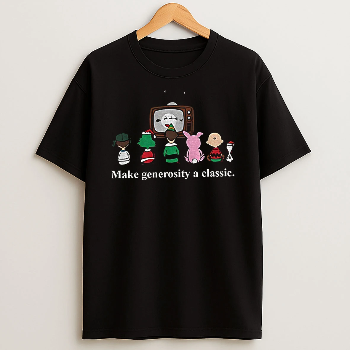 Snoopy And Peanuts Friends Make Generosity A Classic Merry Christmas Tshirt Hoodie