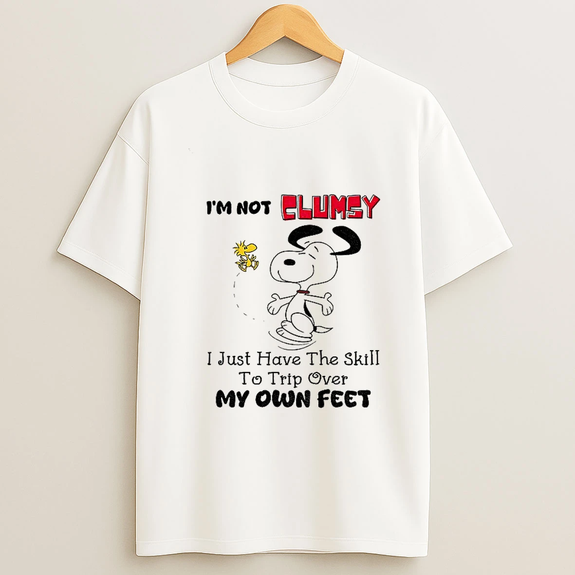 Snoopy And Woodstock Im Not Clumsy I Just Have The Skill To Trip Over My Own Feet Tshirt Hoodie
