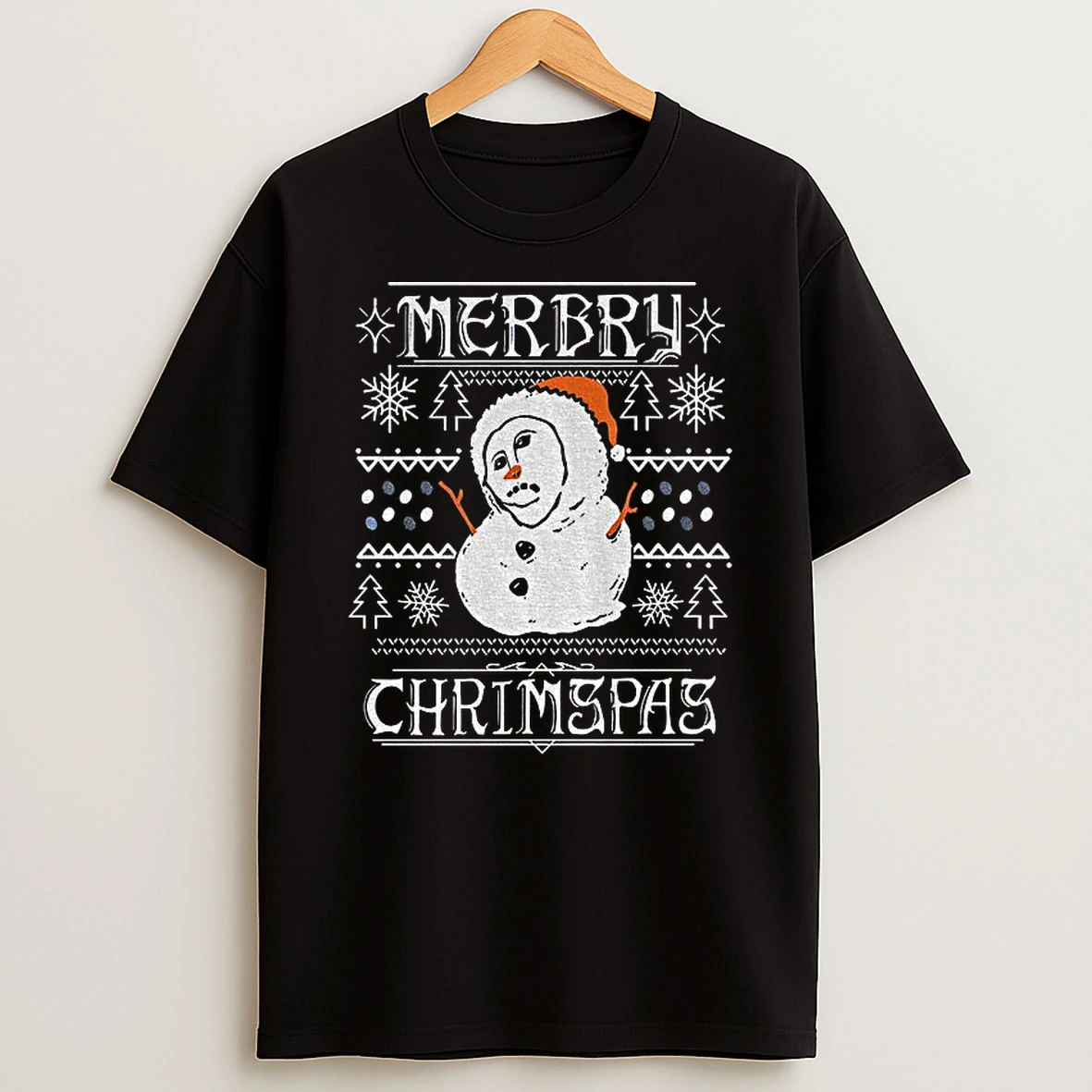 Snowman Monkey Jesus Ecce Homo Merry Christmas 2025 Tshirt Hoodie