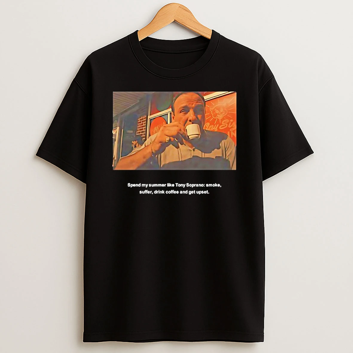 Spend My Summer Like Tony Soprano Smoke Suffer Drink Coffee Tshirt Hoodie