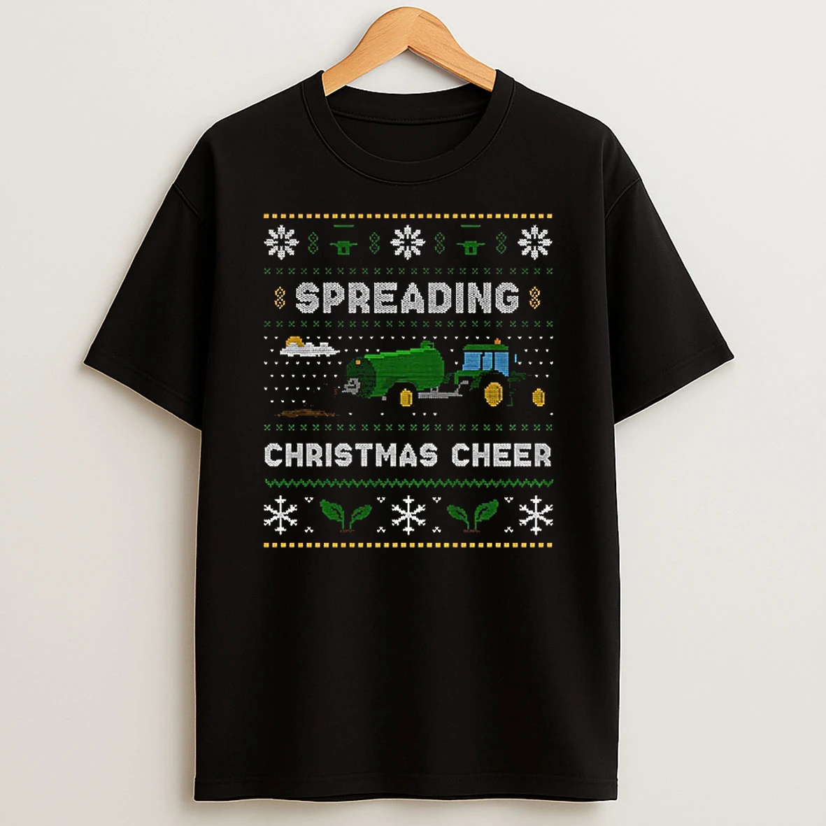 Spreading Christmas Cheer Green Farming Tshirt Hoodie