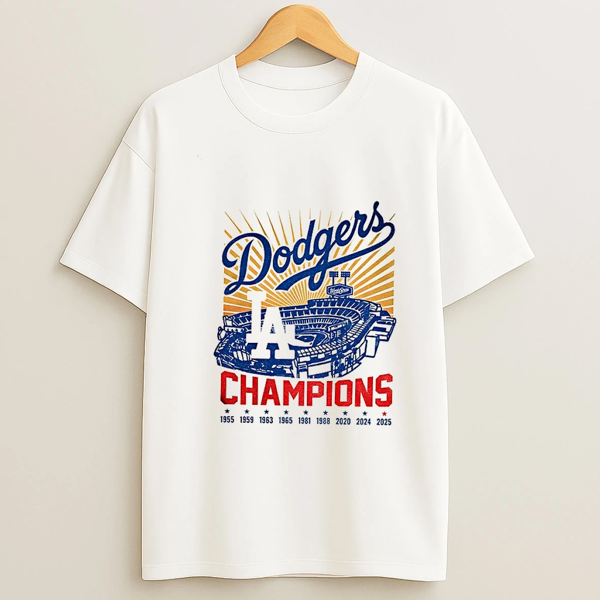 Stadium 2025 Los Angeles Dodgers Baseball World Series Champion 1955 2025 Tshirt Hoodie