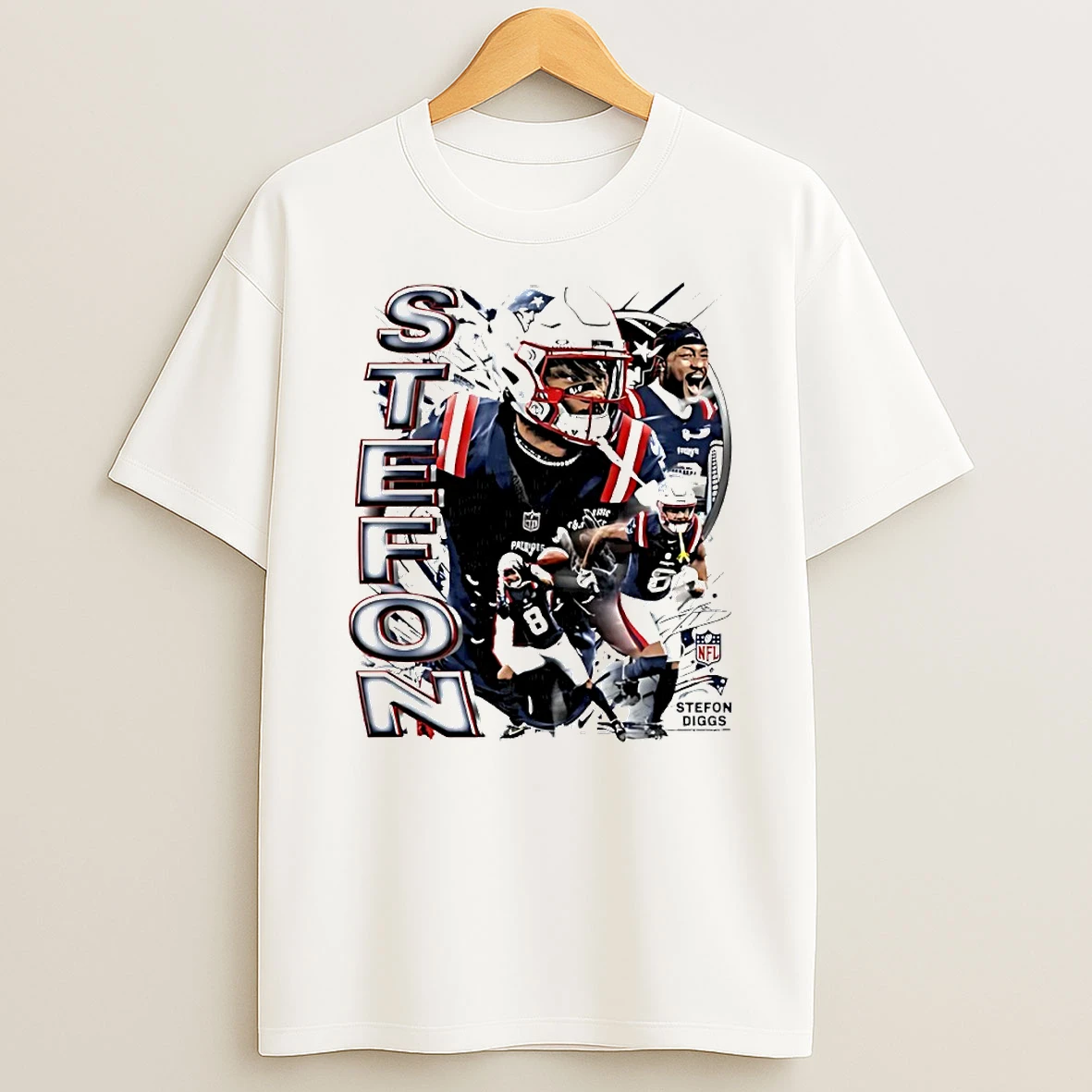 Stefon Diggs New England Patriots Graphic Circle Tshirt Hoodie