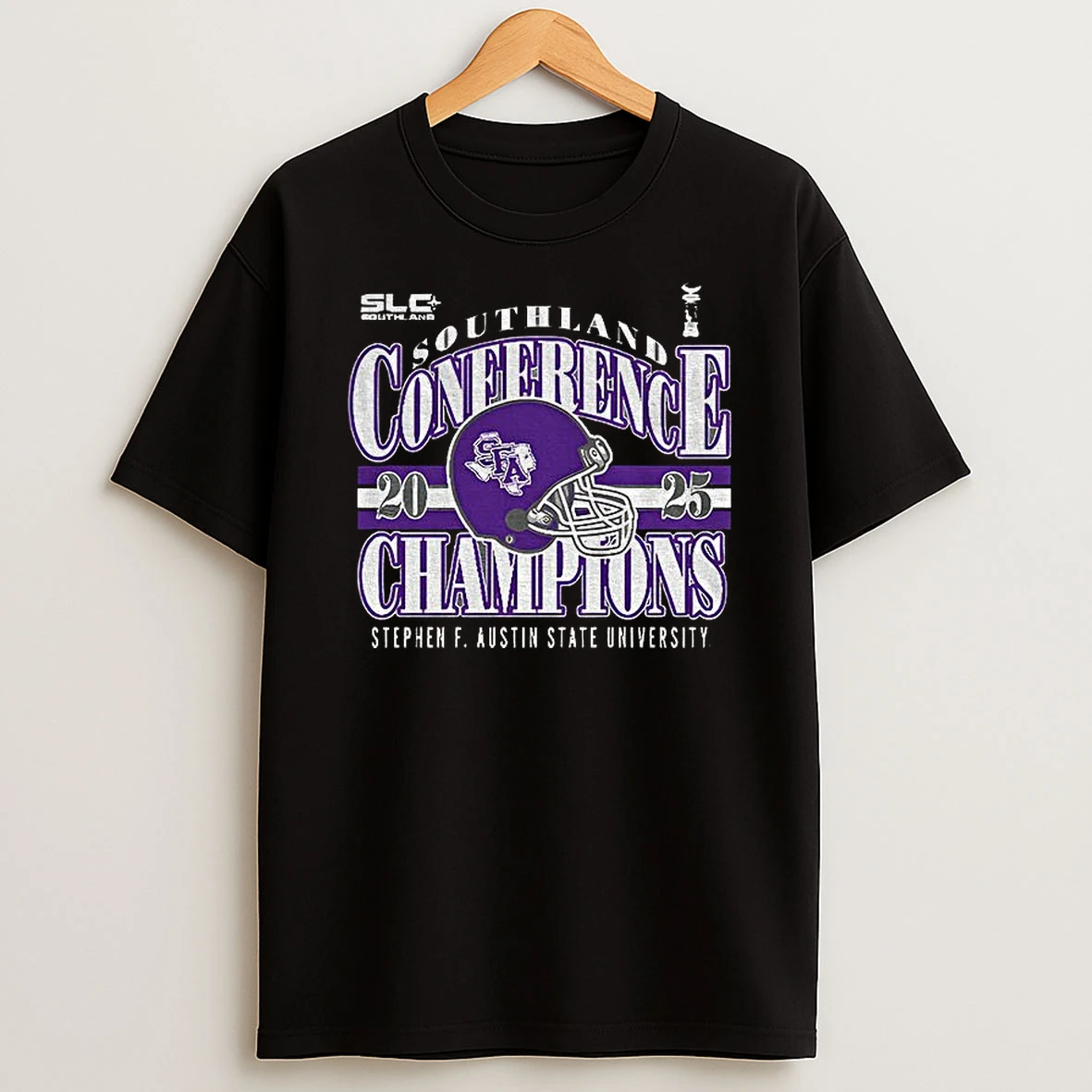 Stephen F Austin State University Helmet Southland Conference Champions 2025 Tshirt Hoodie