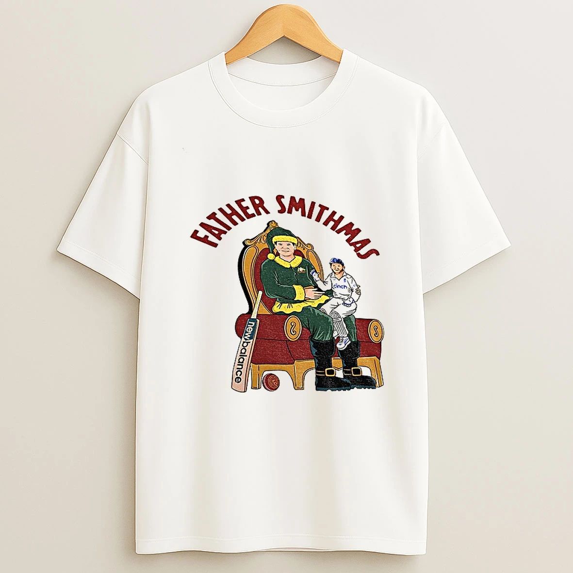 Steve Smith Cartoon Cricket Father Smithmas Tshirt Hoodie