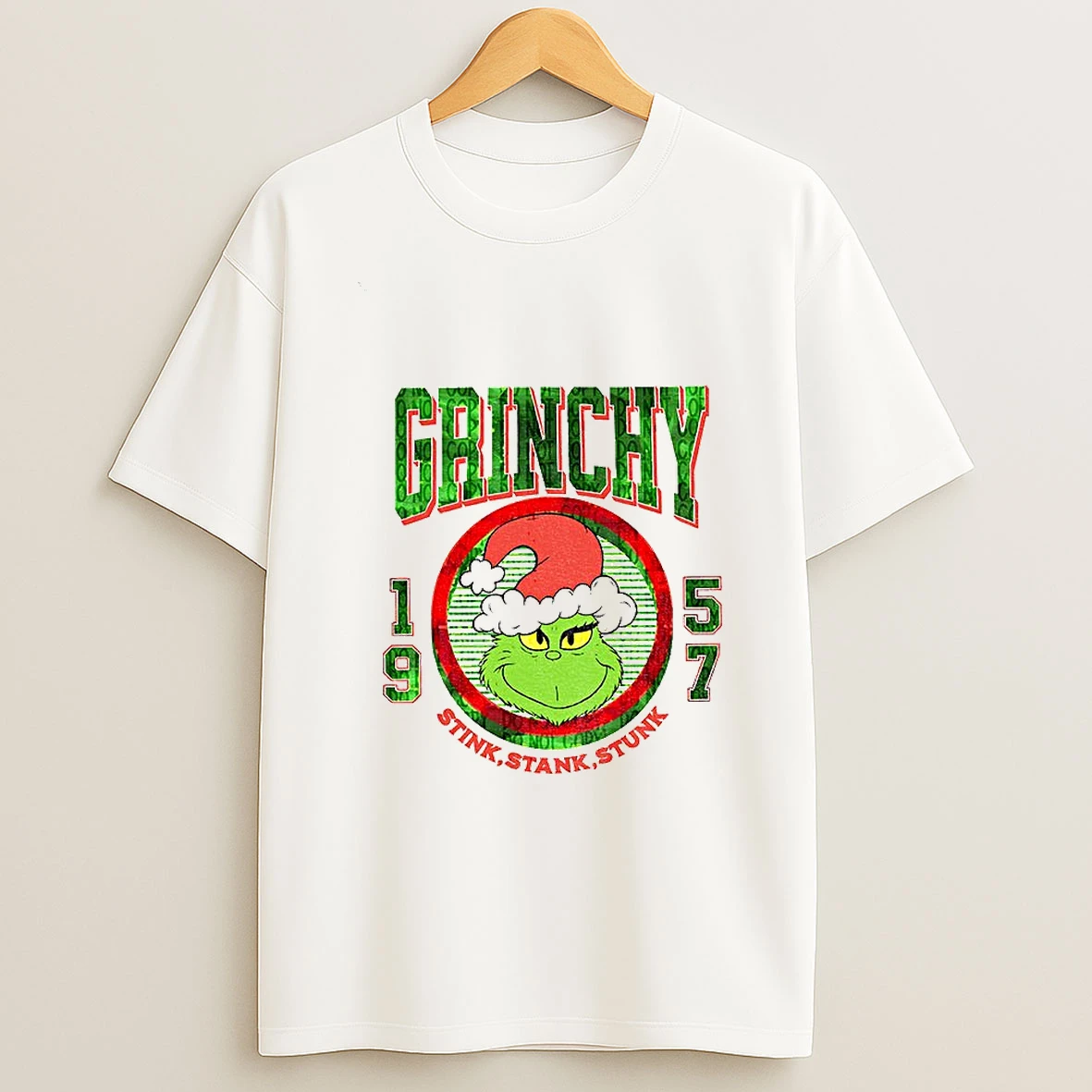 Stink Stank Stunk Santa Grinch Santa Claus 1957 Merry Christmas Tshirt Hoodie