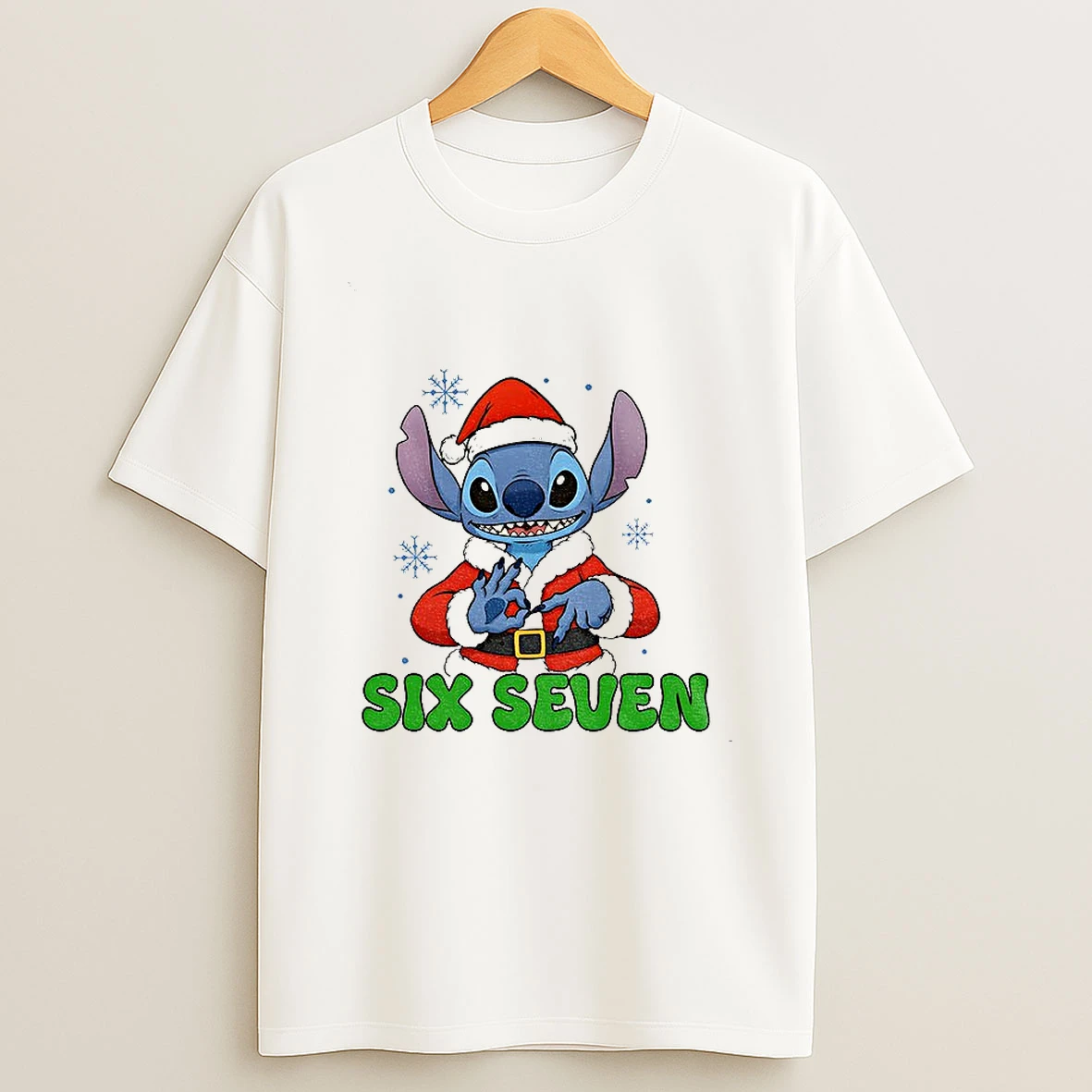 Stitch Santa Claus Six Seven Merry Christmas 2025 Tshirt Hoodie