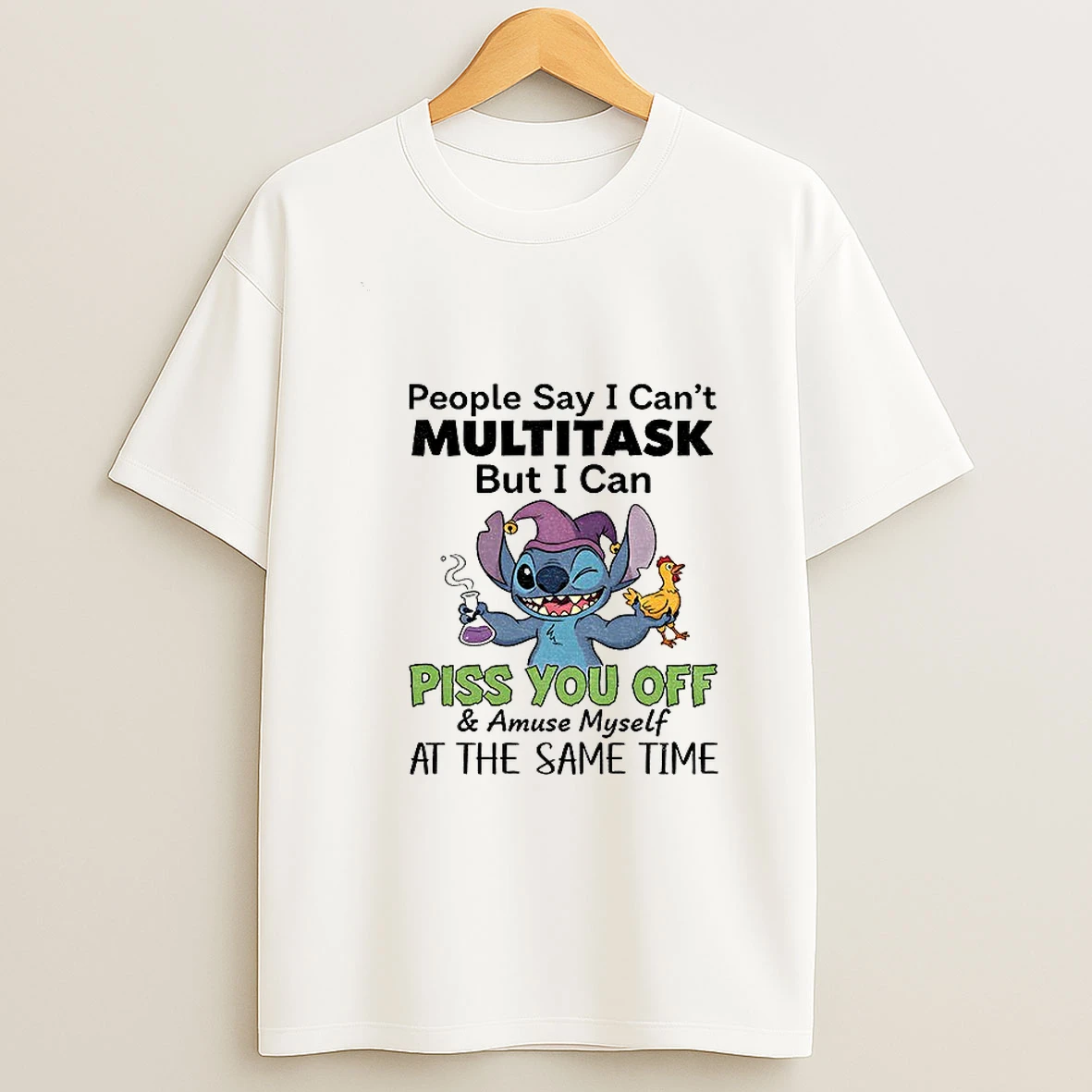 Stitch Funny People Say I Cant Multitask But I Can Piss You Off And Amuse Myself At The Same Time Tshirt Hoodie