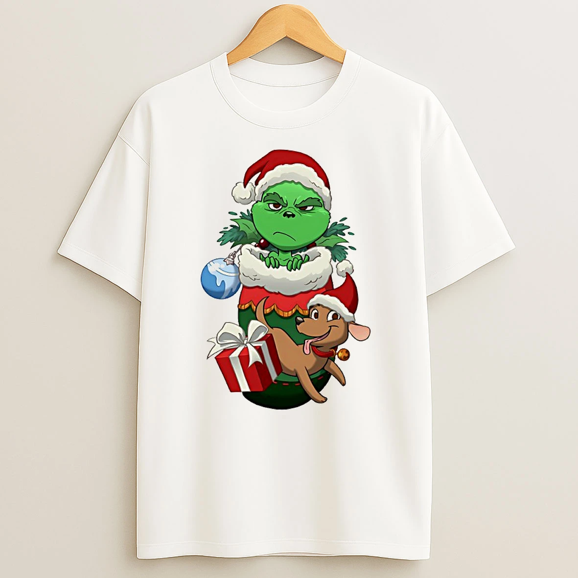 Stocking Stuffer Grump Grinch And Max Circle Tshirt Hoodie