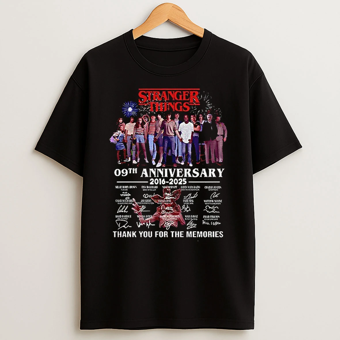 Stranger Things 5 9th Anniversary 2015 2026 Signature Thank You For The Memories Tshirt Hoodie