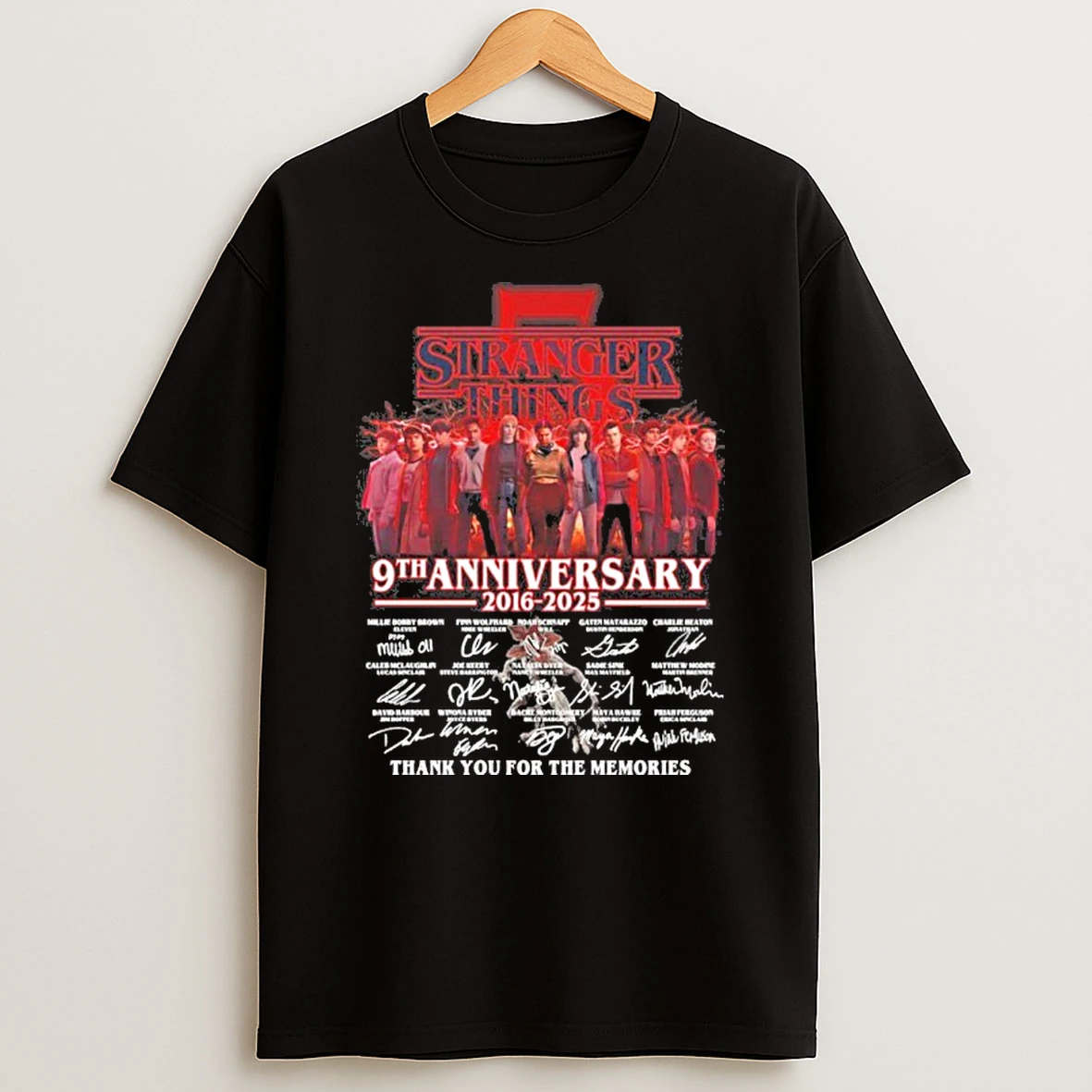 Stranger Things 5 9th Anniversary 2016 2025 Thank You For The Memories Tshirt Hoodie