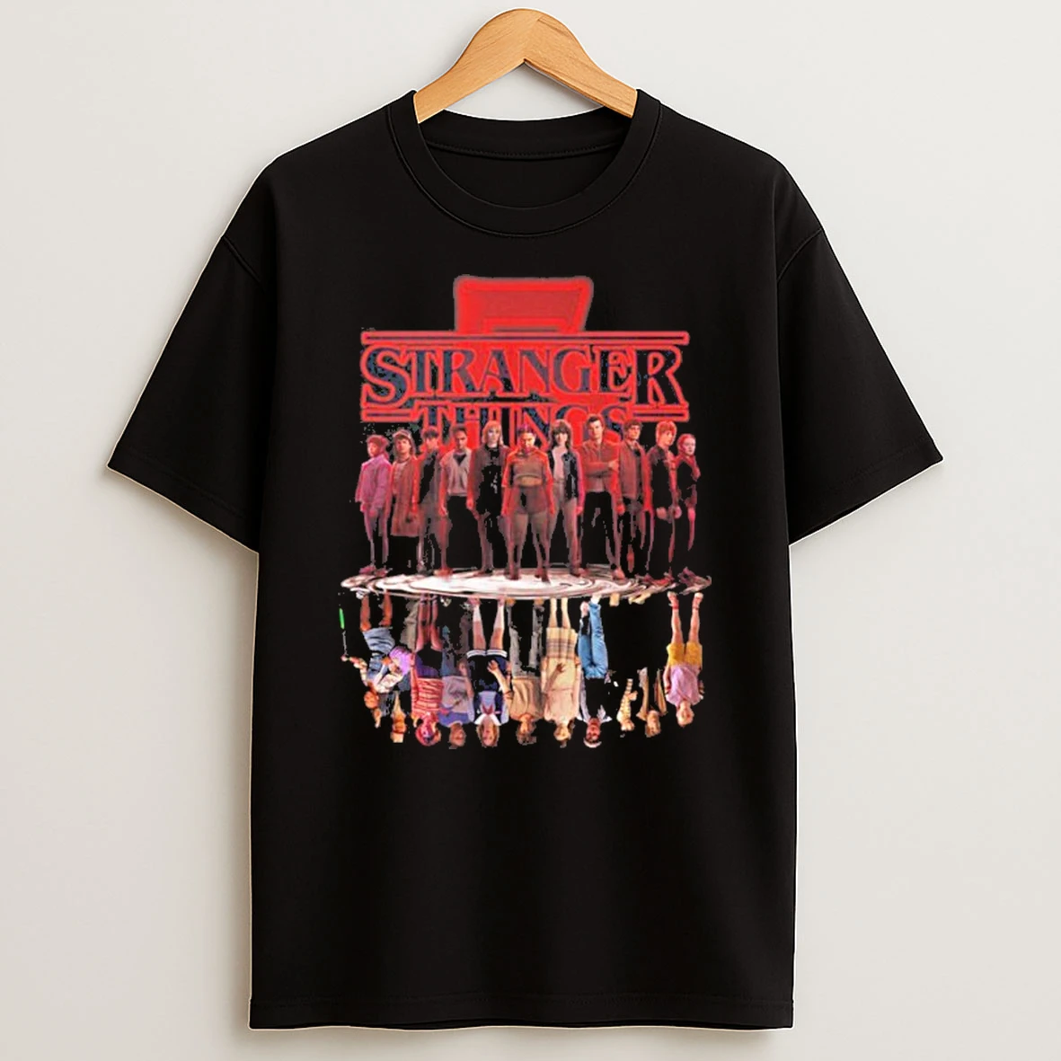 Stranger Things 5 All Member Water Reflection Tshirt Hoodie