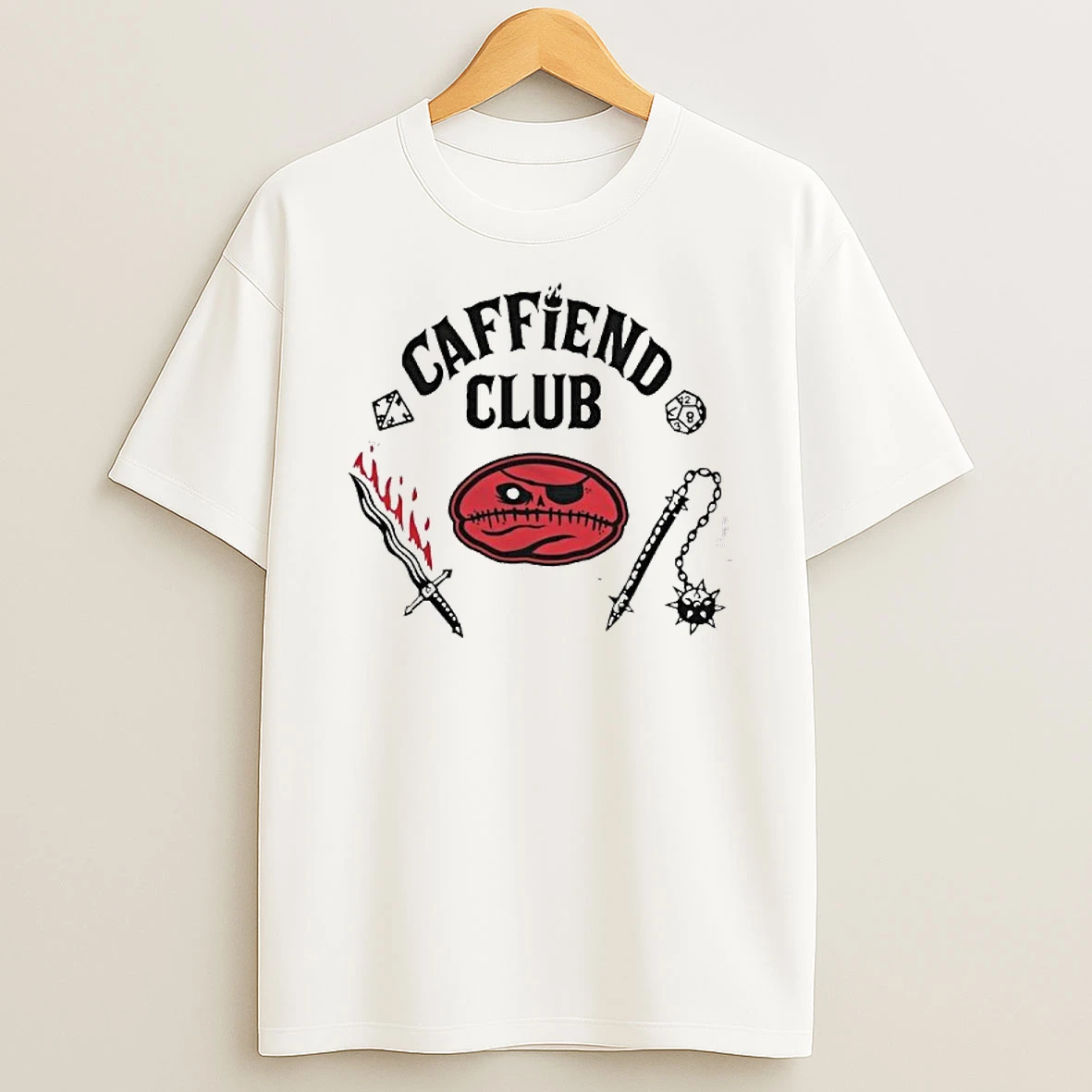 Stranger Things 5 Caffiend Club Tshirt Hoodie