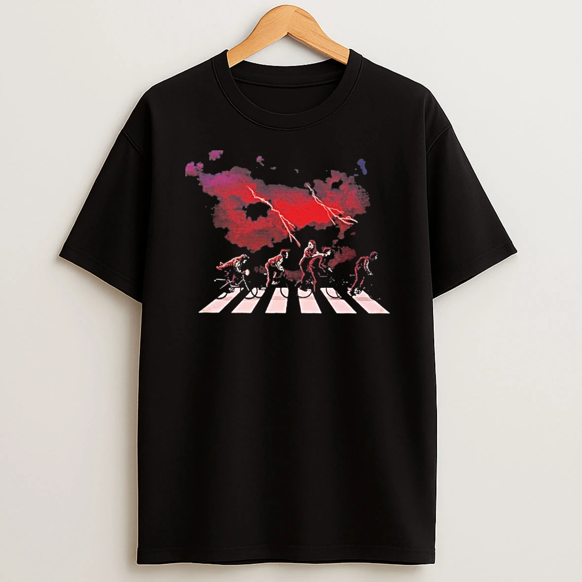 Stranger Things 5 Cycles Abbey Road Tshirt Hoodie