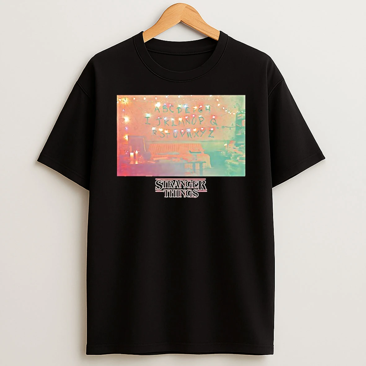 Stranger Things Christmas Lights Alphabet Tshirt Hoodie