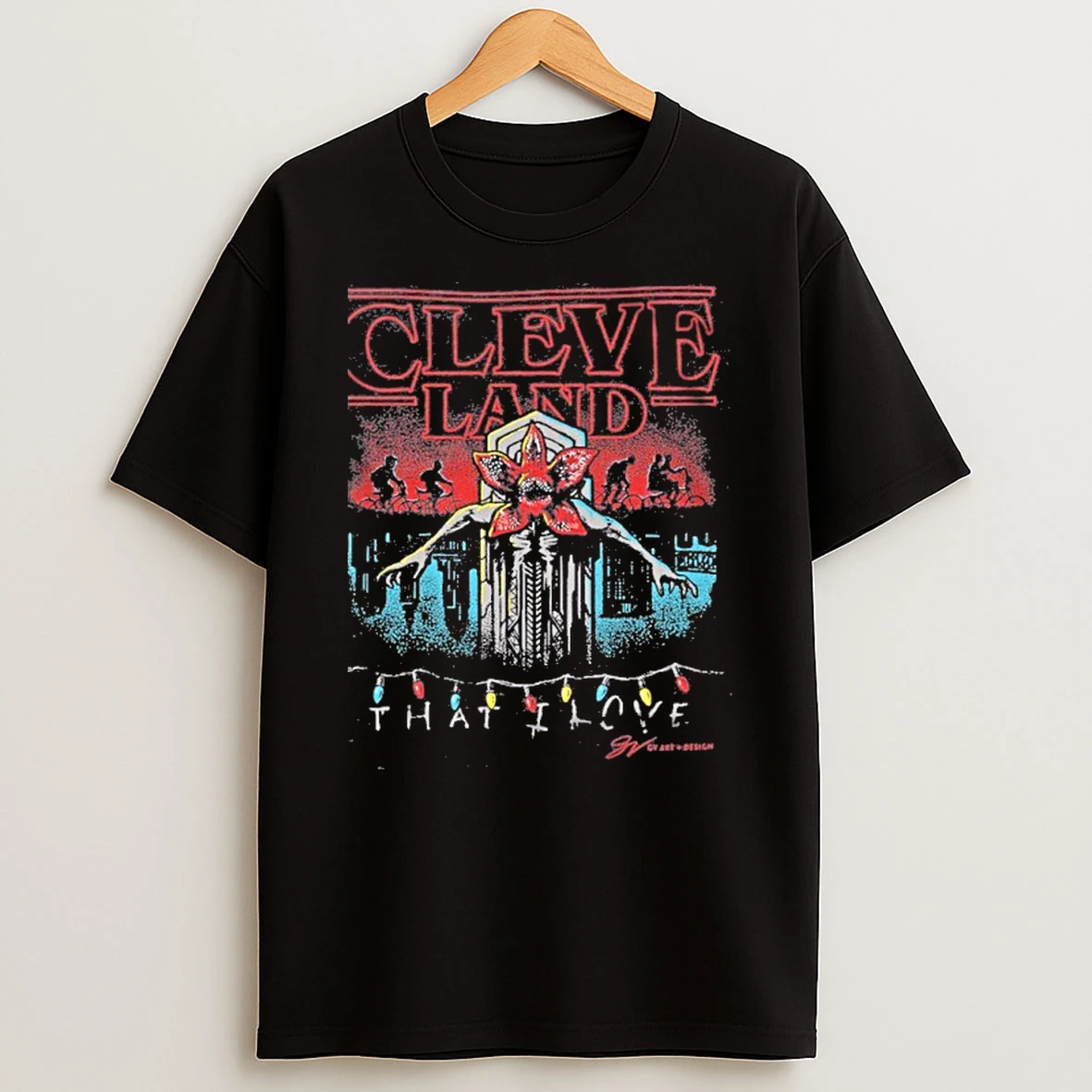 Stranger Things Demogorgon X Cleveland That I Love Tshirt Hoodie