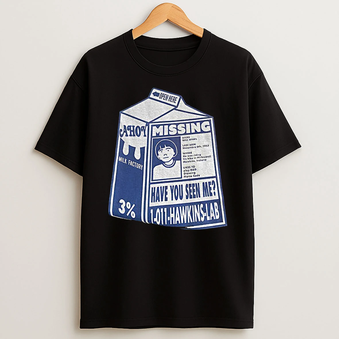 Stranger Things Missing Have You Seen Me 1 011 Hawkins Lab Tshirt Hoodie
